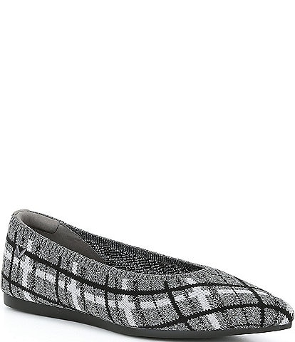 VIVAIA Aria 5.0 Plaid Stretch Knit Point Toe Flats