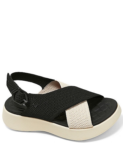 VIVAIA Kara Knit Cross Band Ankle Strap Wedge Platform Sandals