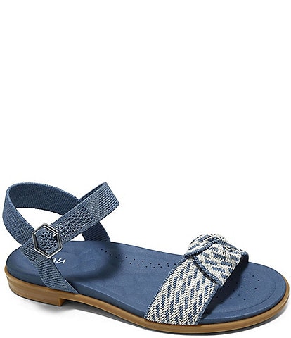 VIVAIA Paloma Knotted Knit Flat Ankle Strap Sandals