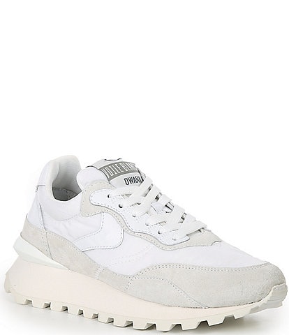 Voile Blanche Qwark Hype Suede Lace-Up Retro Sneakers