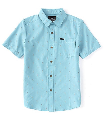 Volcom Big Boys 8-20 Short Sleeve Graffen Button Front Shirt