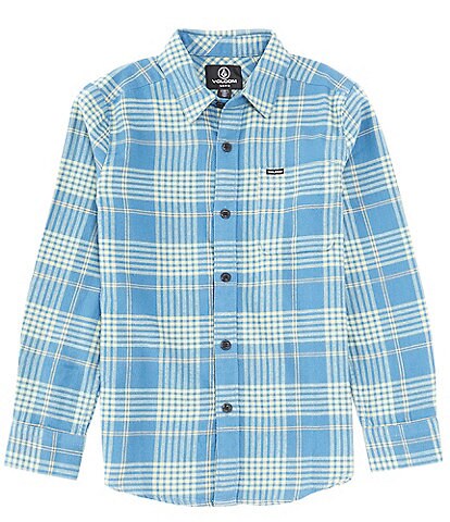 Volcom Big Boys 8-20 Long Sleeve Caden Plaid Button-Up Shirt