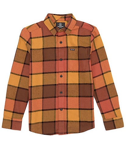 Volcom Big Boys 8-20 Long Sleeve Caden Plaid Flannel Shirt