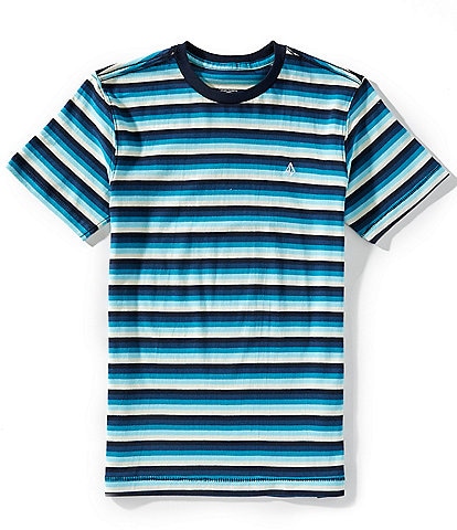 Volcom Big Boys 8-20 Short Sleeve Level Stone Stripe T-Shirt