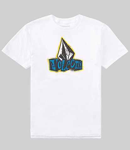 Volcom Big Boys 8-20 Short Sleeve Sticker Stamp Graphic T-Shirt