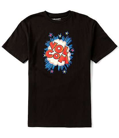 Volcom Big Boys 8-20 Short Sleeve Stone Pow Logo T-Shirt