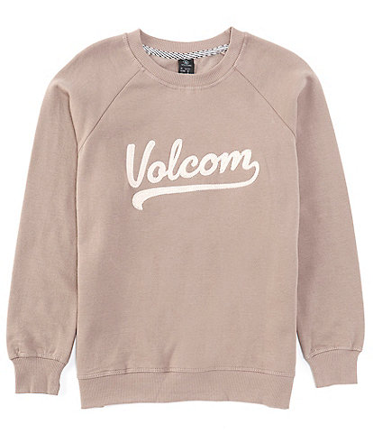 Volcom Big Girls 7-16 Raglan Sleeve Truly Stokin Brushed-Back Fleece Sweatshirt