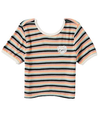 Volcom Big Girls 7-16 Short Sleeve Lil Knit Stripe T-Shirt