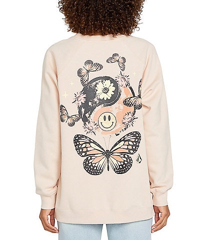 Volcom Butterfly Graphic Boyfriend Sweatshirt