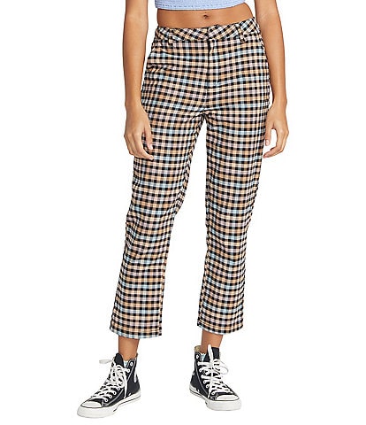 Volcom Frochickie High Rise Checkered Straight Leg Pants