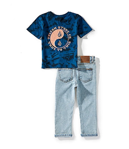 Volcom Little Boys 2T-7 Short Sleeve Graphic T-Shirt & Jeans Set