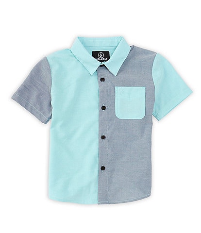 Volcom Little Boys 2T-7 Short Sleeve Satostone Colorblock Shirt