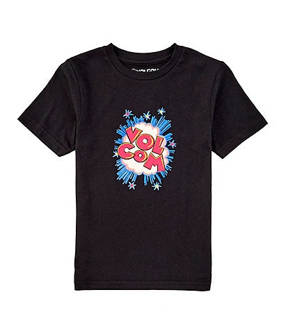 Volcom Little Boys 2T-7 Short Sleeve Stone Pow Logo Graphic T-Shirt