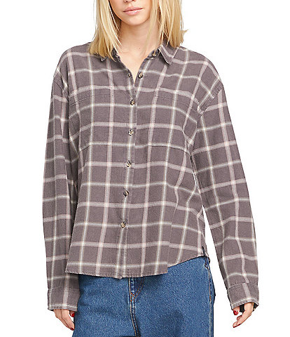 Volcom Plaid To Meet U Long Sleeve Yarn-Dyed Flannel Shirt