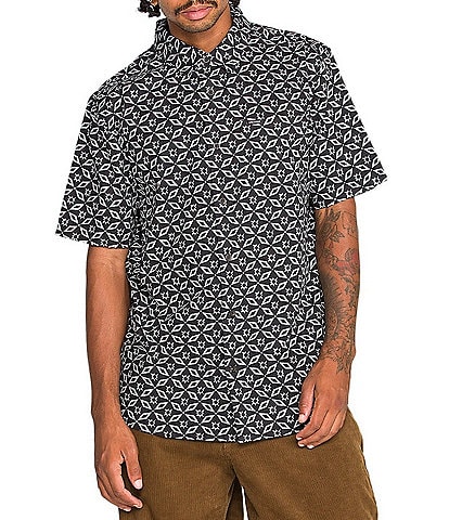 Volcom Scaler Stone Geo Print Short Sleeve Woven Shirt