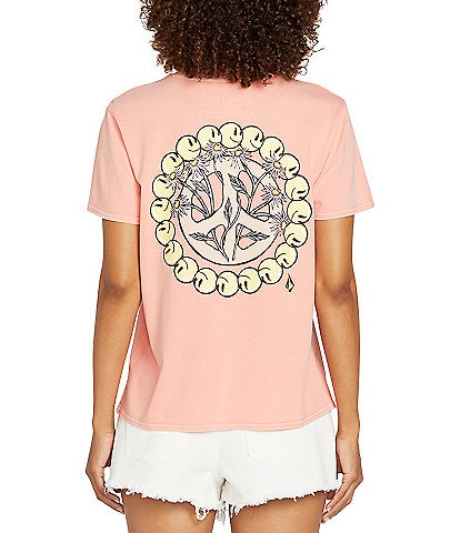 Volcom Smiley Face & Floral Peace Symbol Graphic T-Shirt