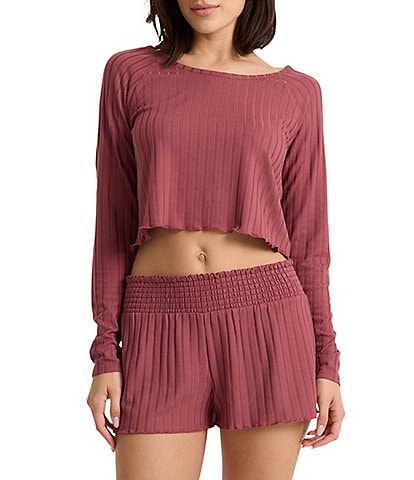 Volcom Sun Ribbed Cropped Lounge Top