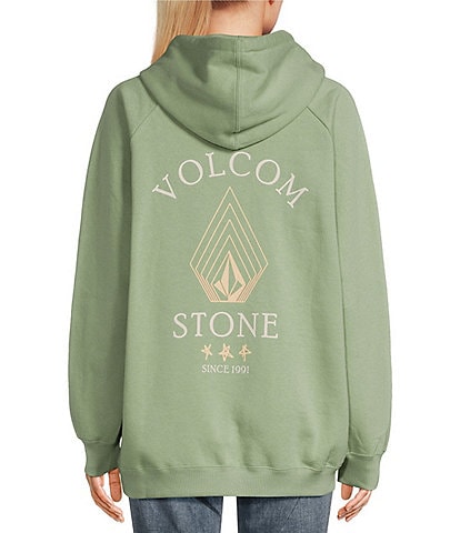 Volcom Truly Stoked Long Sleeve Oversized Fleece Graphic Hoodie