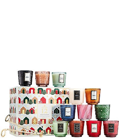 Voluspa 12 Day Advent Calendar Assorted Candles Gift Set