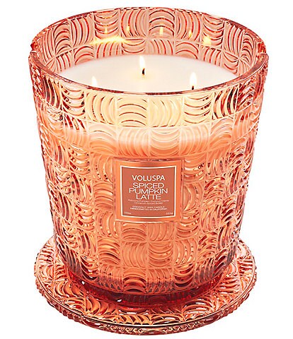 Voluspa Capsule Collection Spiced Pumpkin Latte 5-Wick Hearth Candle With Lid