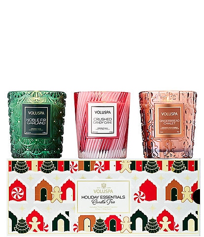Voluspa Holiday Essentials Candle Assorted Gift Set Trio
