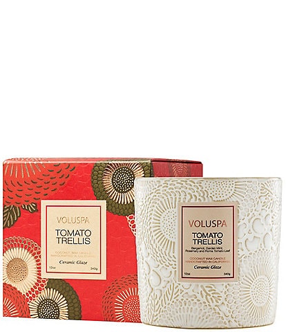 Voluspa Japonica Collection Tomato Trellis Ceramic Luxe Classic Candle