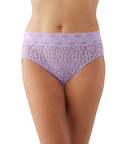 Wacoal Halo Lace Hi-Cut Floral Lace Brief Panty
