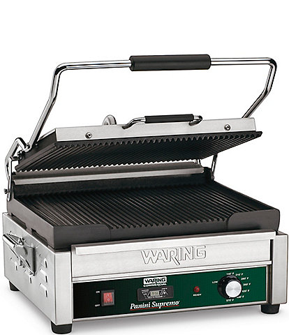 Waring Commercial Panini Supremo Large Italian-Style Panini Grill with Timer - 120V