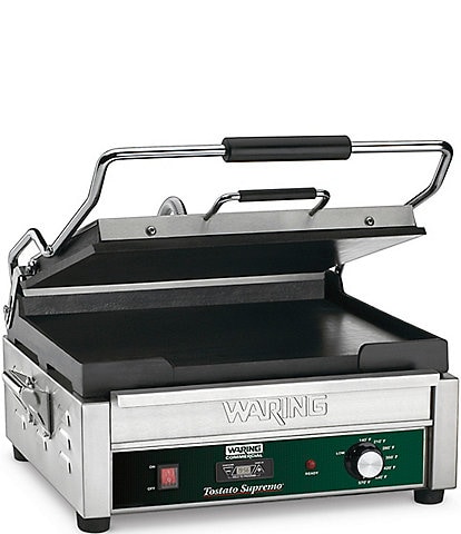 Waring Commercial Tostato Supremo Large Italian-Style Flat Grill with Timer