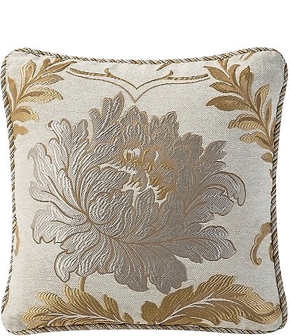 Waterford Ansonia Floral & Scroll Jacquard Square Pillow