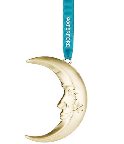 Waterford Christmas Metal Collection Crescent Moon Ornament