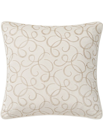Waterford Cranfield Embroidered Gold Metallic Square Pillow
