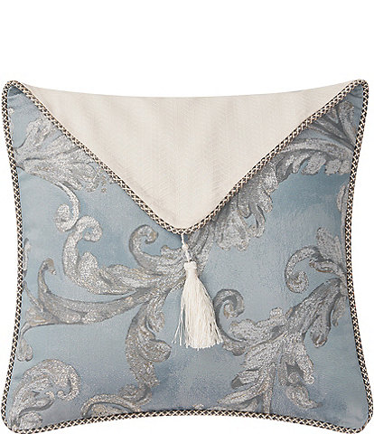 Waterford Cranfield Woven Leaf Print Envelope Square Pillow