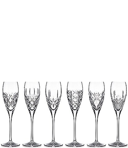Waterford Crystal 6 Patterns of the Sea Flutes, Set of 6