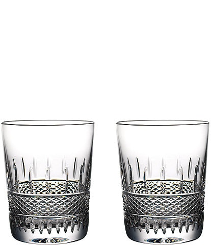 Waterford Crystal Irish Lace Double Old-Fashion Glasses, Set of 2