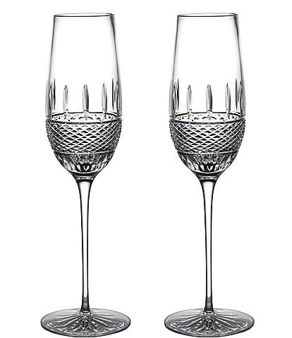 Waterford Crystal Irish Lace Flutes, Set of 2