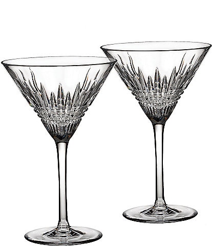 Waterford Crystal Lismore Diamond Martini Glass Pair