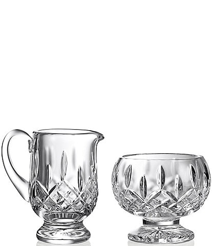 Waterford Crystal Lismore Footed Sugar & Creamer Set