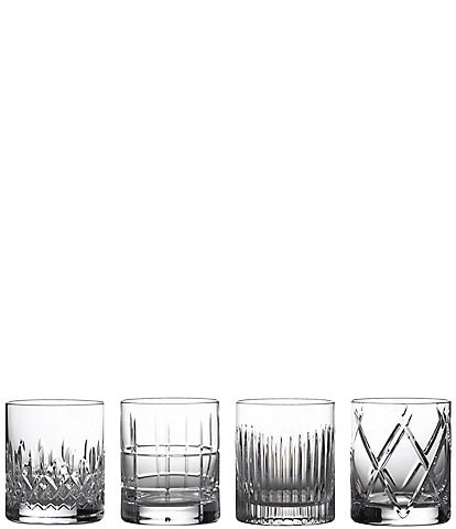 Waterford Crystal Short Stories Double Old-Fashion Mixed Glasses, Set of 4