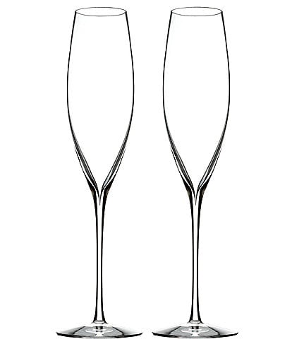 Waterford Elegance Collection Classic Crystal Champagne Flute Pair