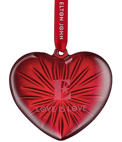 Waterford Elton John Aids Foundation Red Heart Ornament