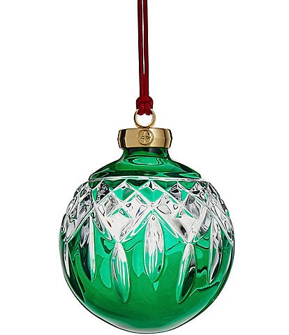 Waterford Lismore Bauble Green Ornament 2024