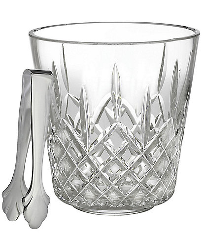 Waterford Lismore Crystal Ice Bucket With Tongs