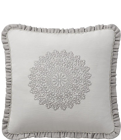 Waterford Lysander Embroidered Center Medallion Reversible Square Pillow