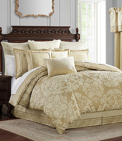 Waterford Ruffino Collection Jacquard Medallion Reversible Comforter Set