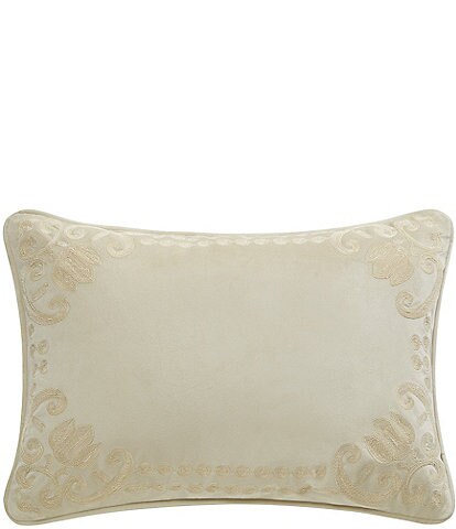 Waterford Ruffino Collection Embroidered Velvet Breakfast Pillow