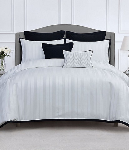 Waterford Sakamoto Collection Piece-Dyed Dobby Stripe Design Comforter Mini Set