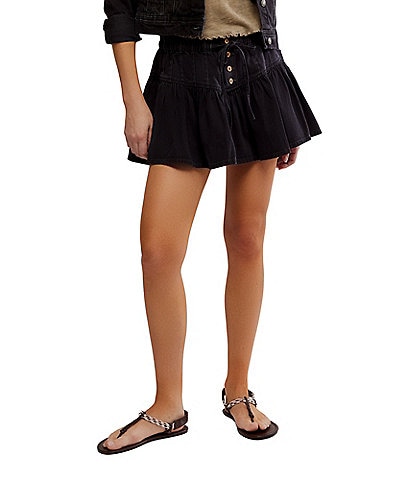 We The Free Free People Roselle High Rise Denim Mini Skirt