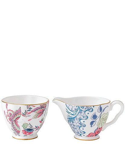 Wedgwood Butterfly Bloom Collection Creamer & Sugar Pot