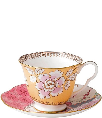 Wedgwood Butterfly Bloom Collection Floral Bouquet Teacup & Saucer